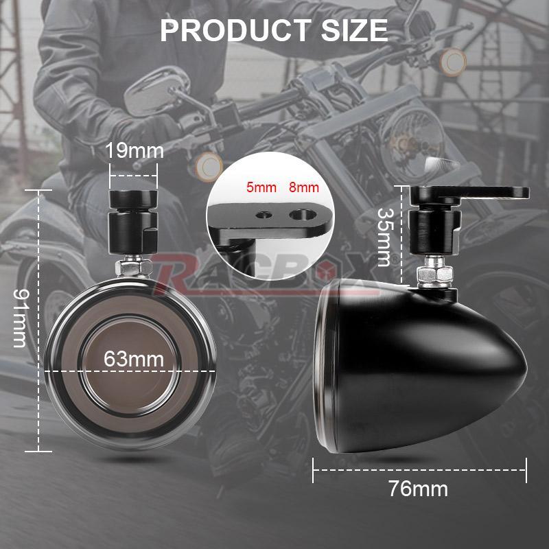 Front LED Turn Signals Amber White Light For Touring Street Glide Softail Dyna
