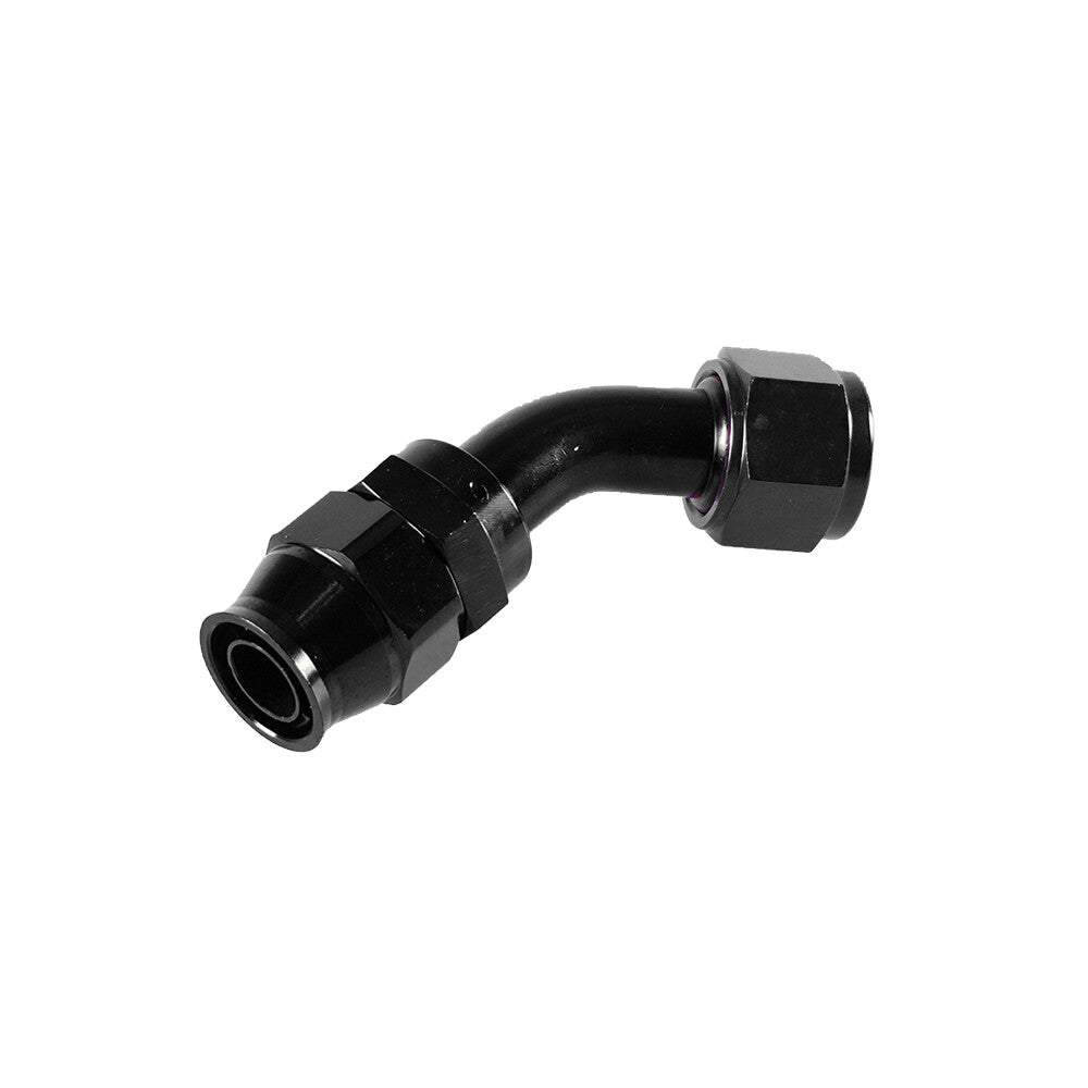 6AN PTFE Hose End Fitting Adapter AN6 45 Degree for PTFE Hose Line Only Black