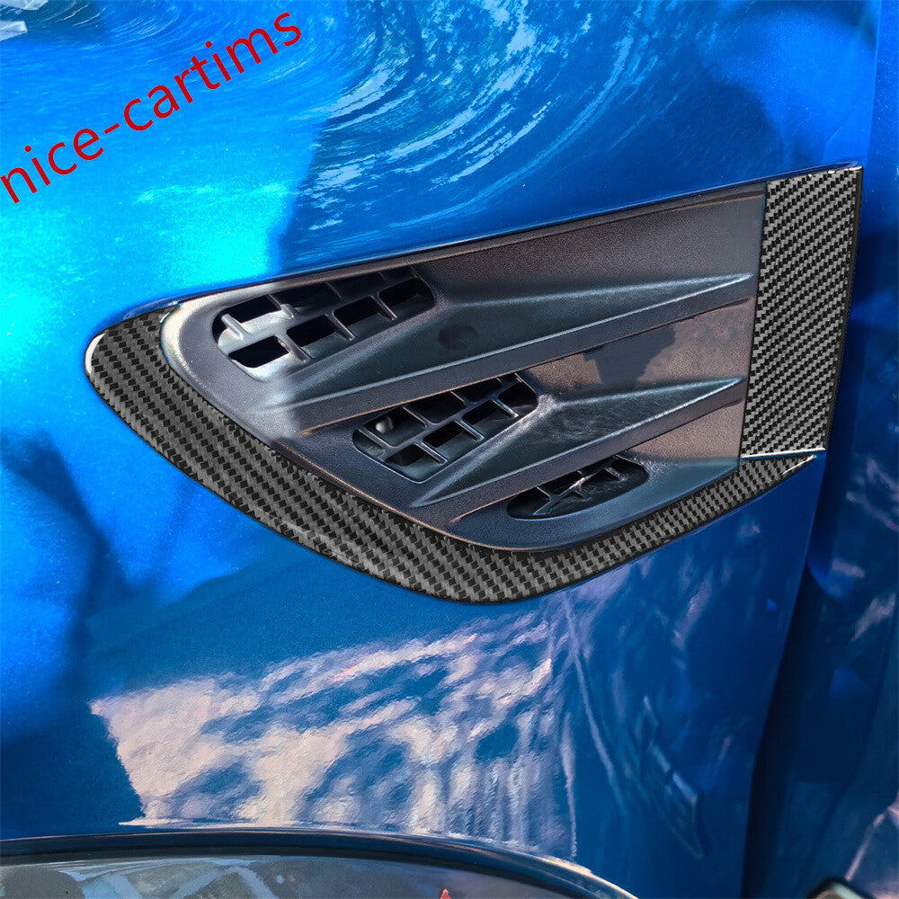 Carbon Fiber Front Body Fender Air Vent Outlet Panel Cover for Ford F150 2009-14