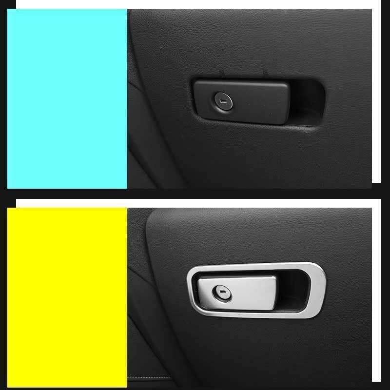 2X for Co -Pilot Storage Box Handle Cover Trim Silver Steel for Cadillac CT5 2020-24