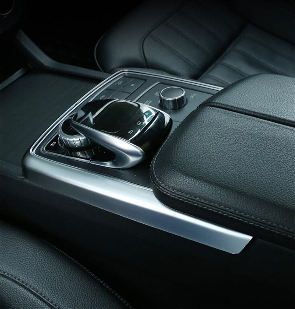 Silver ABS Central Control Multimedia Mode Trim for Benz GL GLE GLS ML 2013-2019