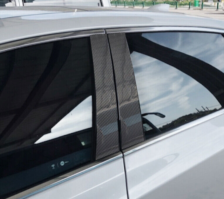 for Cadillac CT6 2016-2020 Carbon Fiber Door Window B,C Pillar Posts Cover Trims
