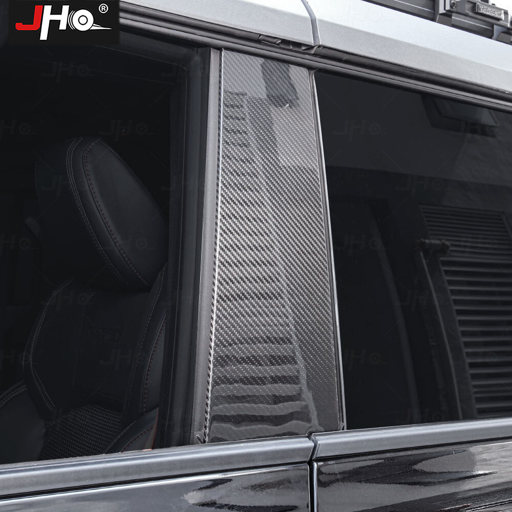 Black Pillar Trim for Ford Bronco 1 Set Door Cover Carbon Fiber Post 2021-2024