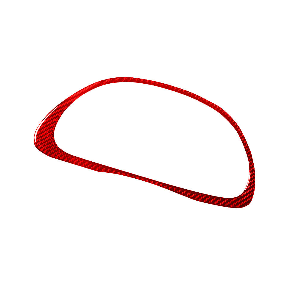 2X Red Carbon Fiber Rear Door Handle Frame Trim for Tiguan 2013-2017 v