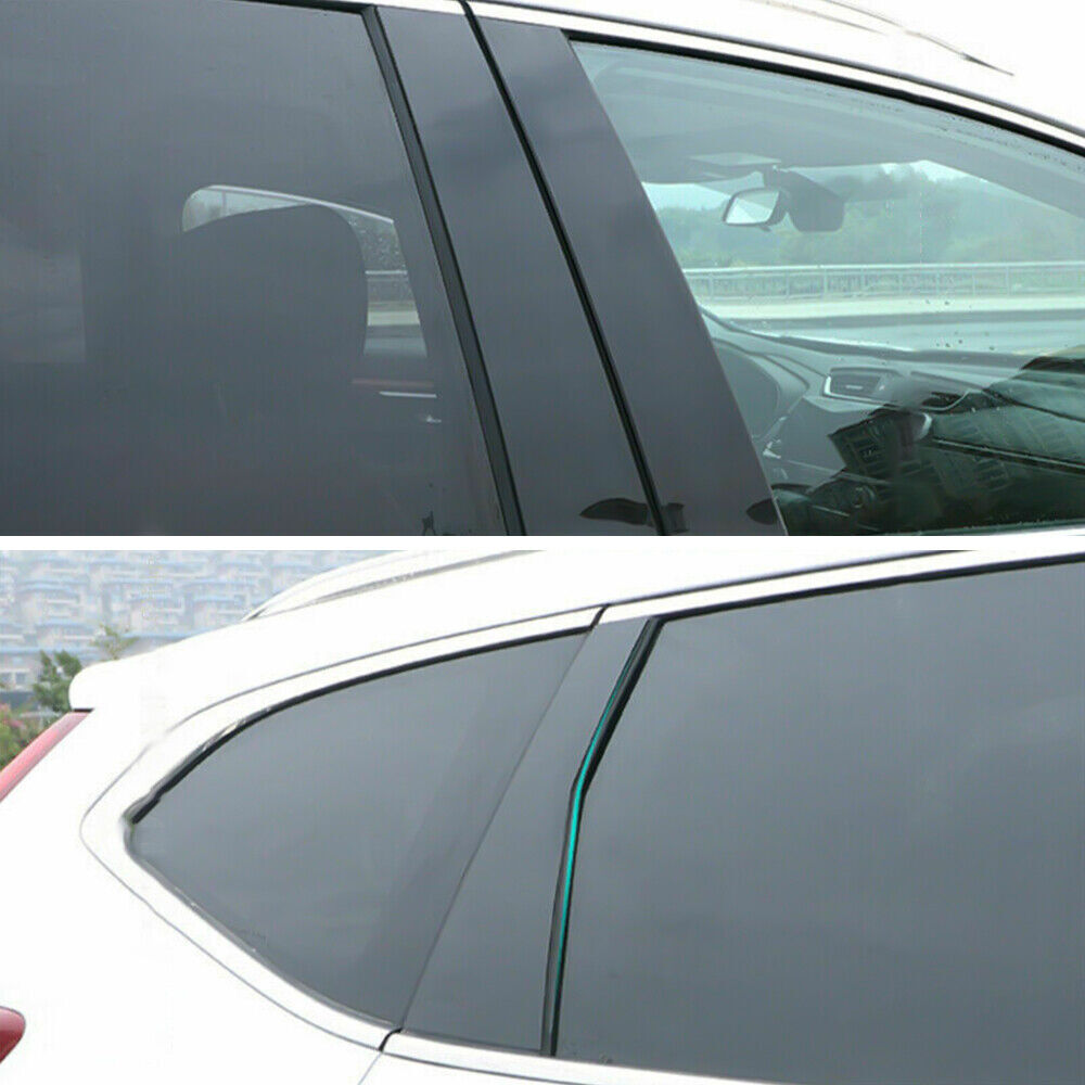 for Honda CR-V 2017-2022 6pc Black Pillar Posts Set Door Trim Piano Cover Kit