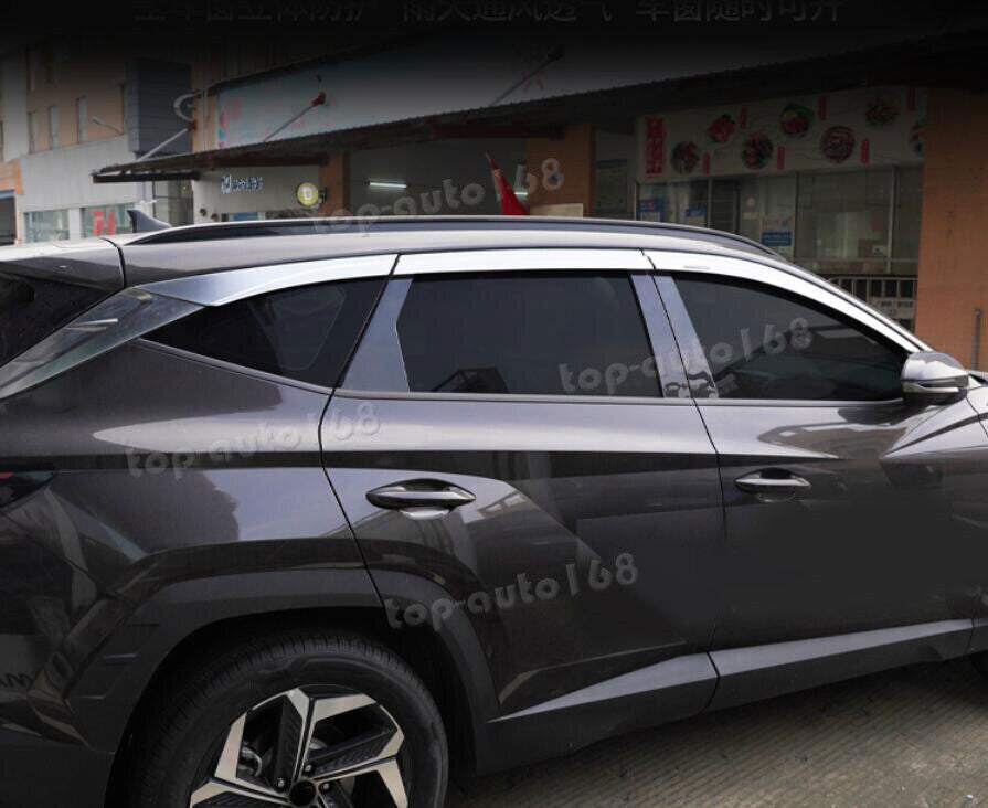 for Hyundai for Tucson 2022-24 silver Window Wind Visors Rain Guard Vent Deflectors