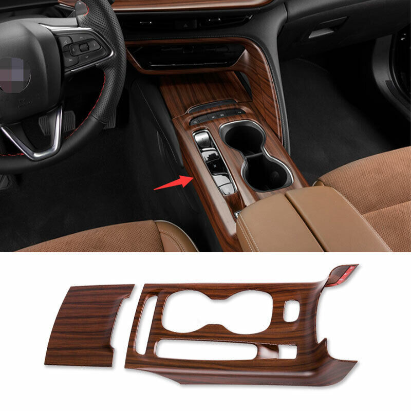 for Buick Envision S 2020-2023 Peach Wood Console Gear Shift Panel Frame Trim