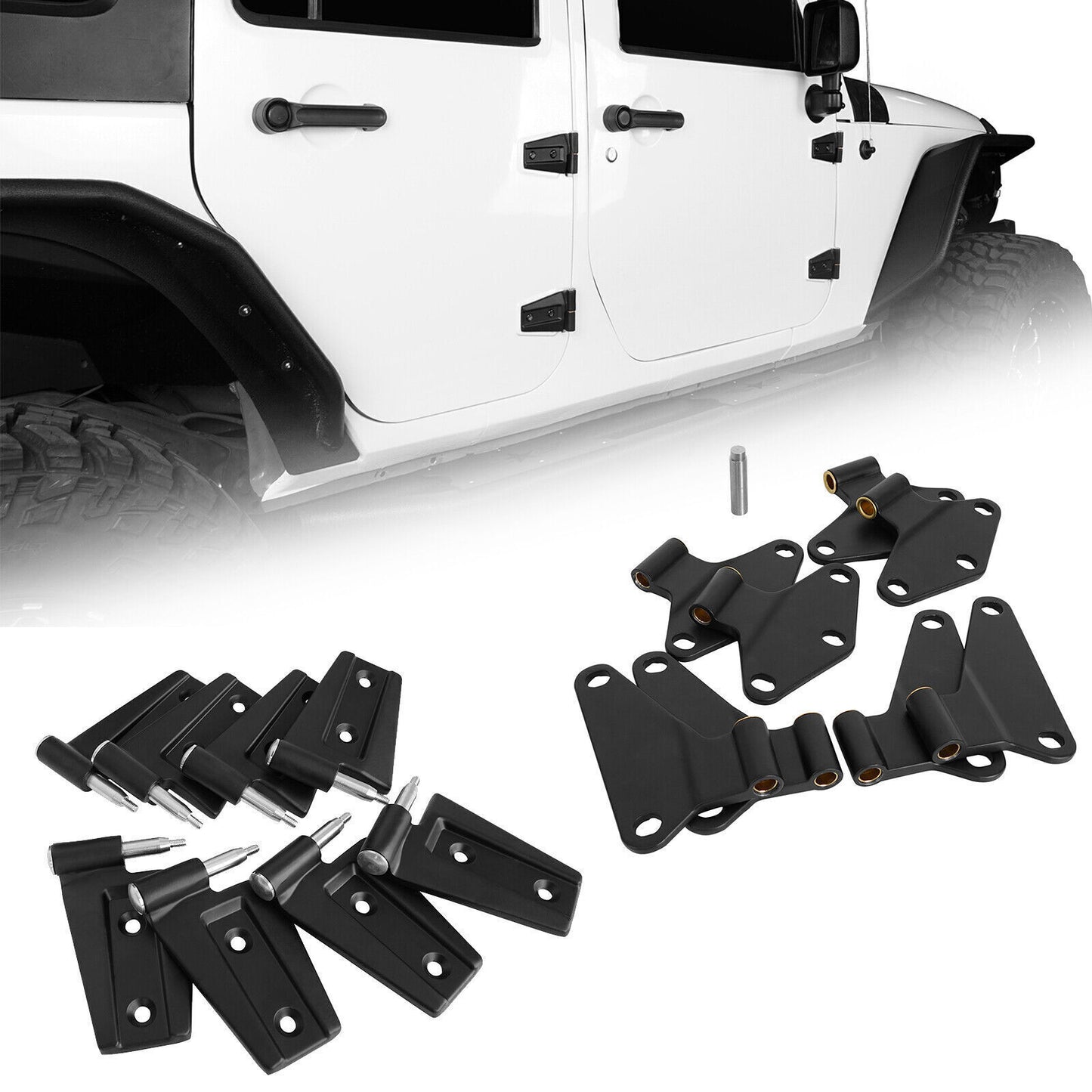 16-piece body door hinge replacement kit for Jeep for Wrangler JK 2007 - 2018