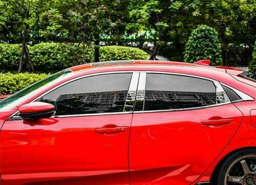 for Honda for Civic 2016-2021 Gloss Black Window Frame Molding Strips Cover Trim 20X