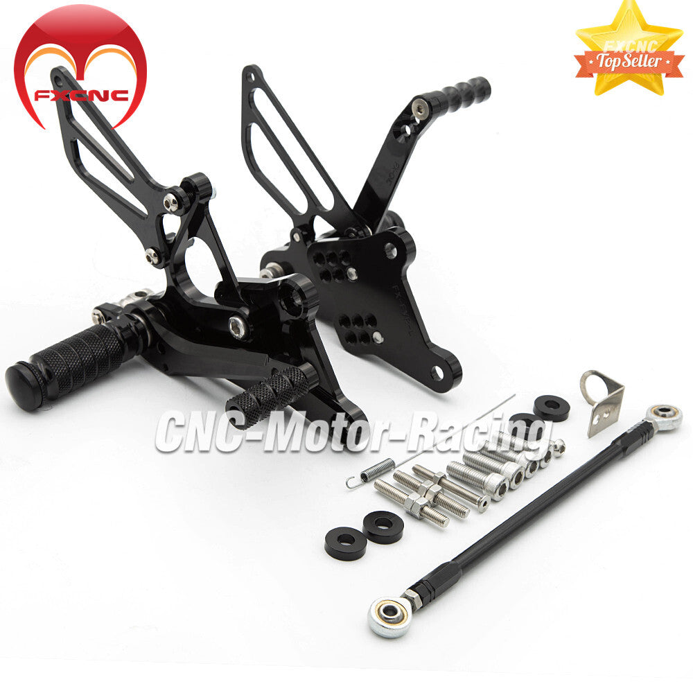 CNC geared feet and footrest kit for Honda VFR400 NC30 RVF400 NC35, aluminum GP