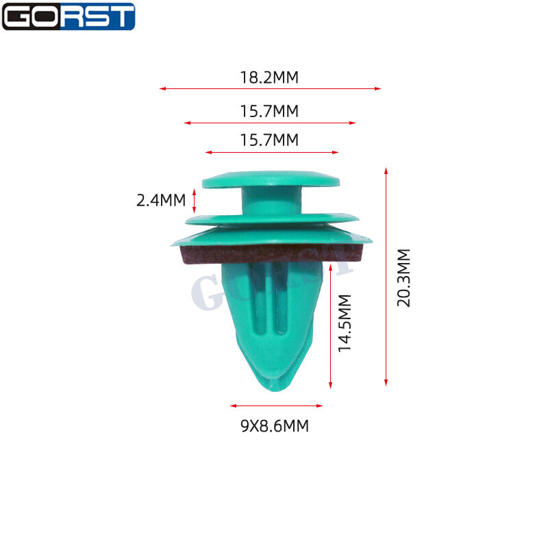 25pcs Green Plaque Nylon Retaining Clip 90467-10188 for Bumper Door Trim v