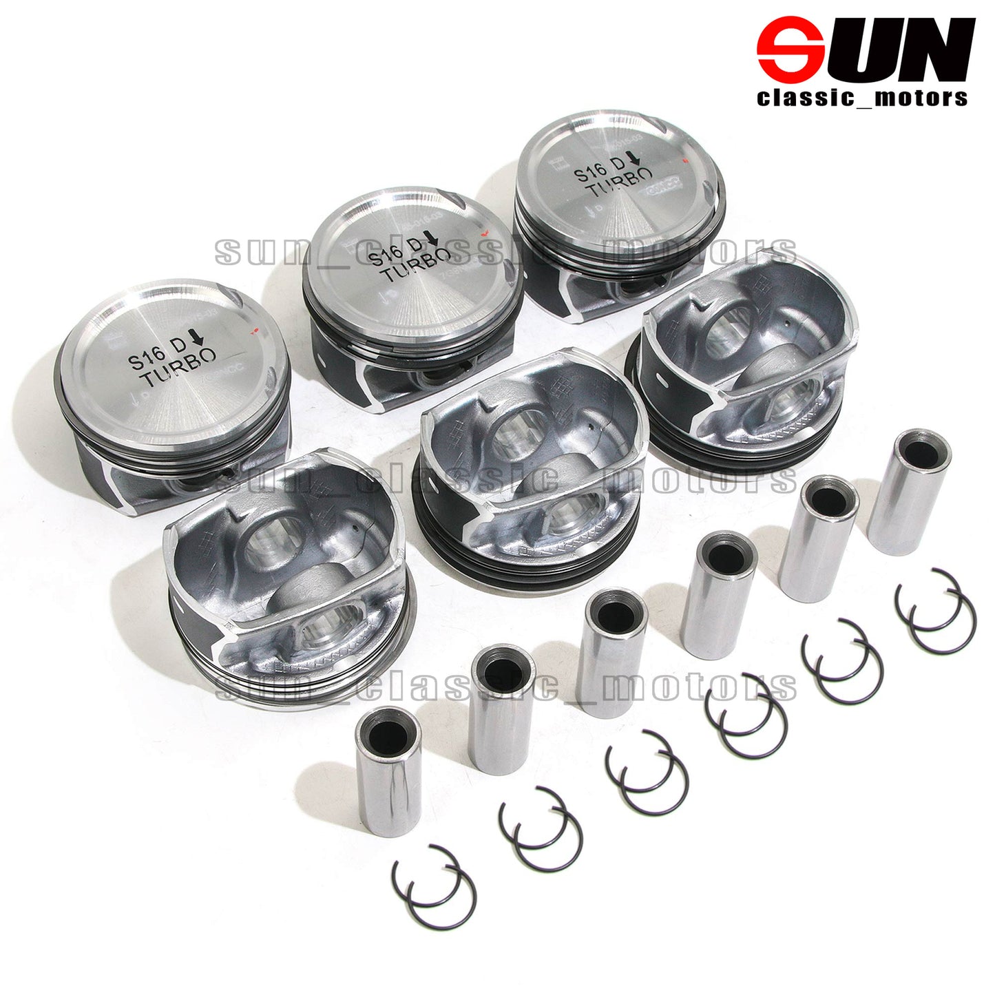 6-piece STD piston and ring set for Volvo S60, S80, V60, XC60, XC70 3.0T, T6, B6304T, 30750892-
