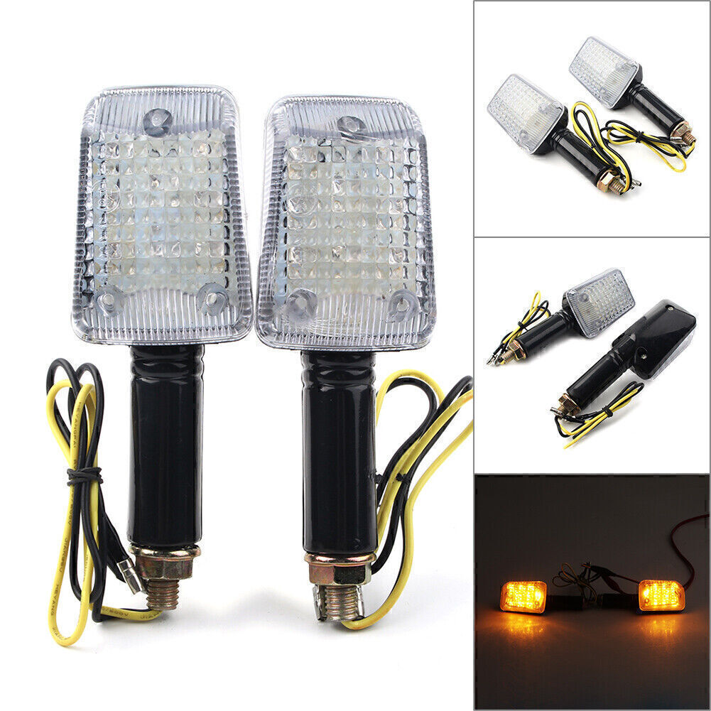 2¡Á 8mm Amber Bulb 12V LED Turn Signal Indicator Light Universal Fit Motorcycle Q