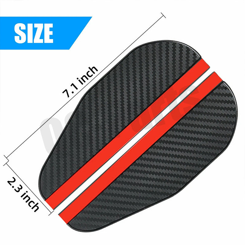 Black Carbon Fiber Car Mirror Rain Visor Guard Trim For Car Exterior Accessories