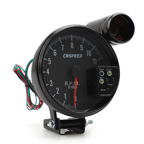 5-inch/120mm Jdm Sport Black 11K PRM Tachometer with 7-color LED Specifications + Shift Light