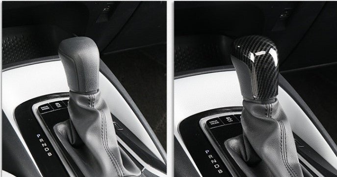 For 2019 for Toyota for Corolla Hatchback Carbon Fiber Style Gear Shift Knob Cover Trim