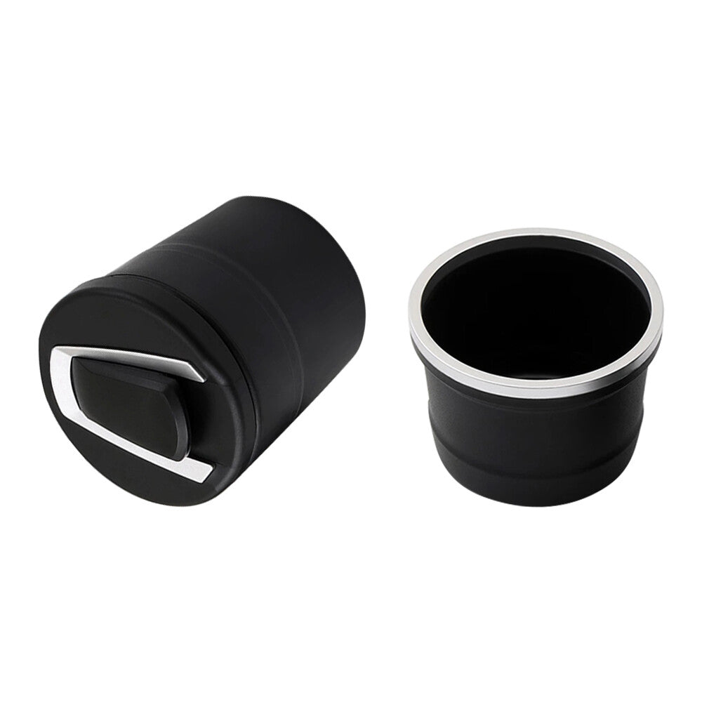2Pcs Portable Ashtray Blue Smokeless Stand Cylinder LED Light Storage Box Set Q