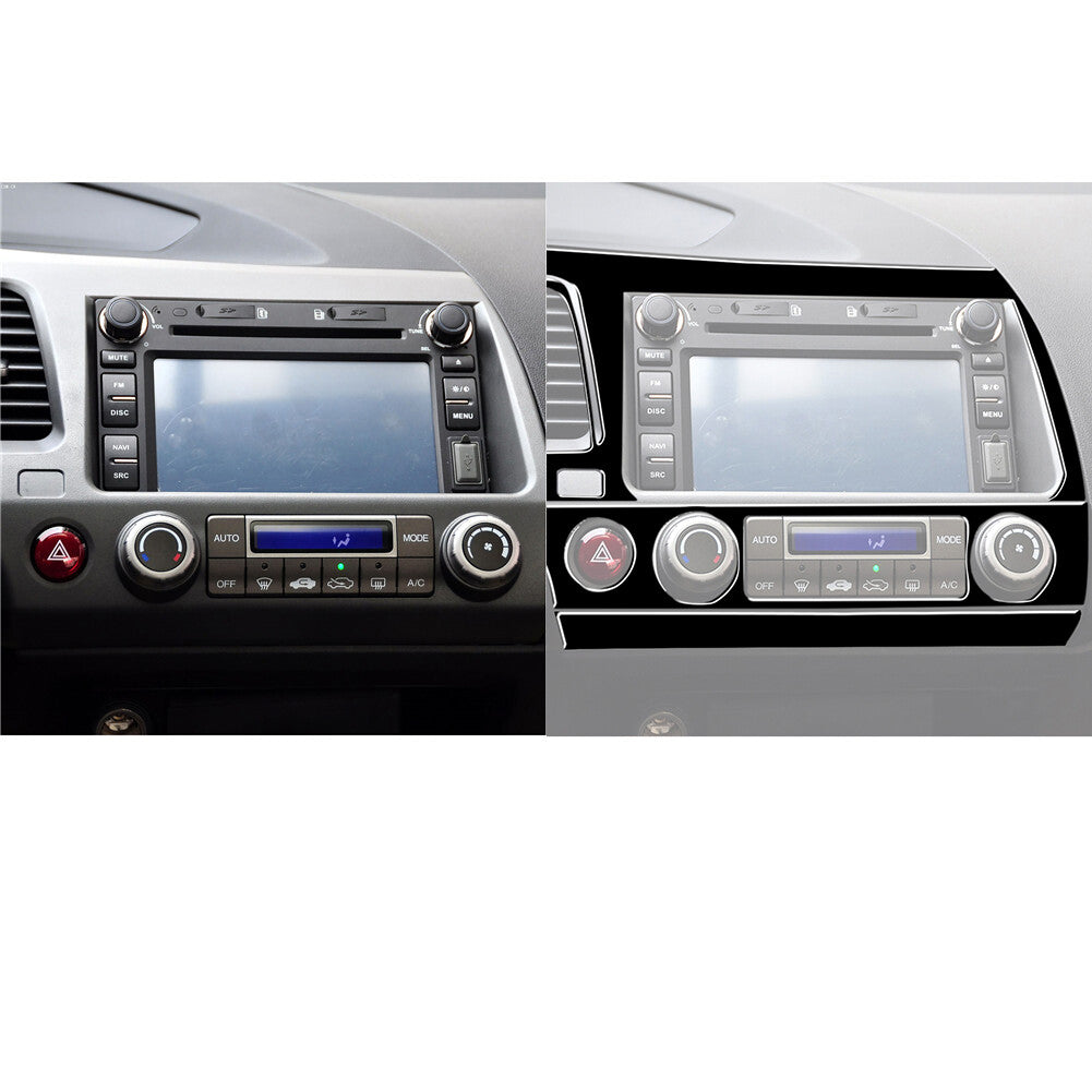 Red Central A/C Control Panel Type A Trim Carbon Fiber For Tundra 2007-13 v