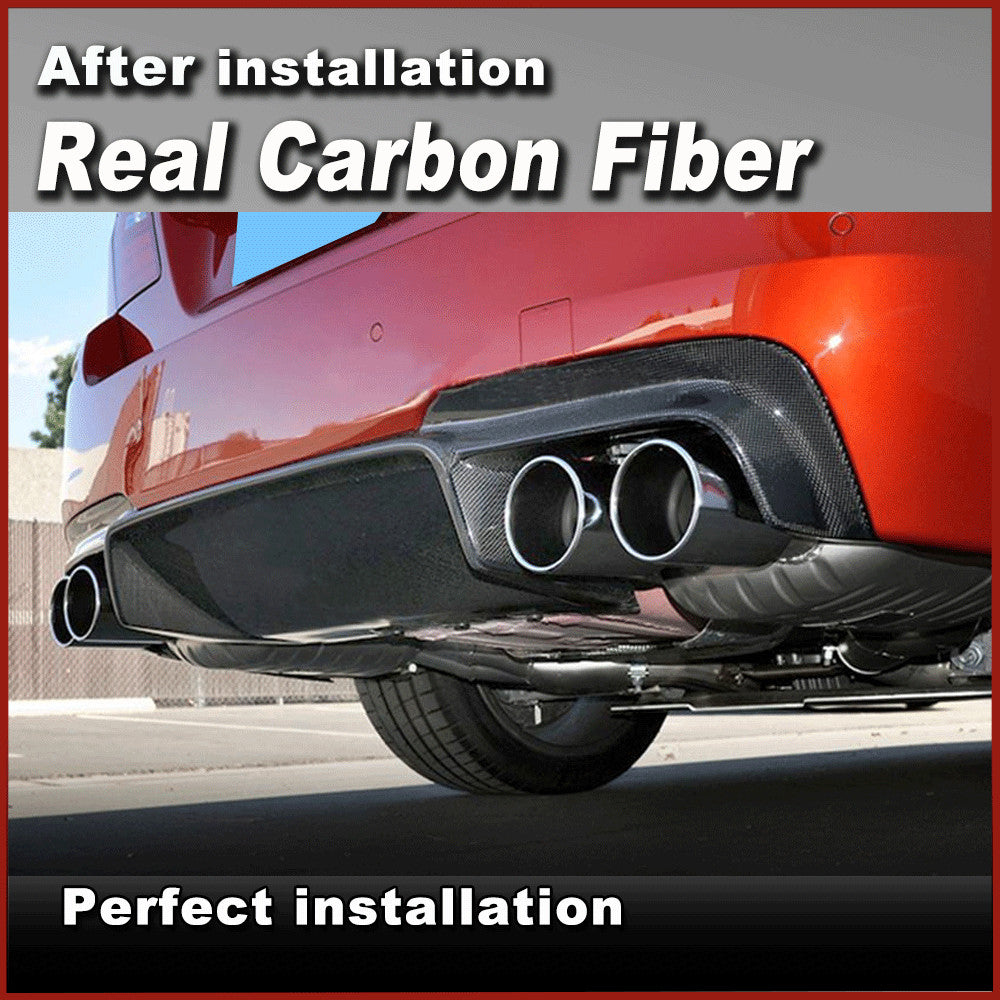Fit for BMW 5Series F10 M5 12-17 REAL CARBON Fiber Rear Bumper Diffuser Spoiler