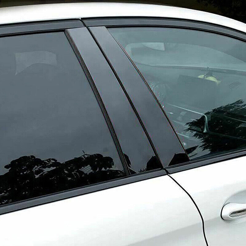 Piano Black Pillar Post Door Window Molding Strip Trim for Chevy Equinox 05-2009