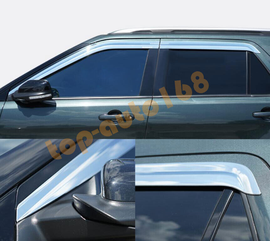 for Ford Explorer 2011-2019 silver Window Visor Vent Sun Shade Rain Guard TRIM
