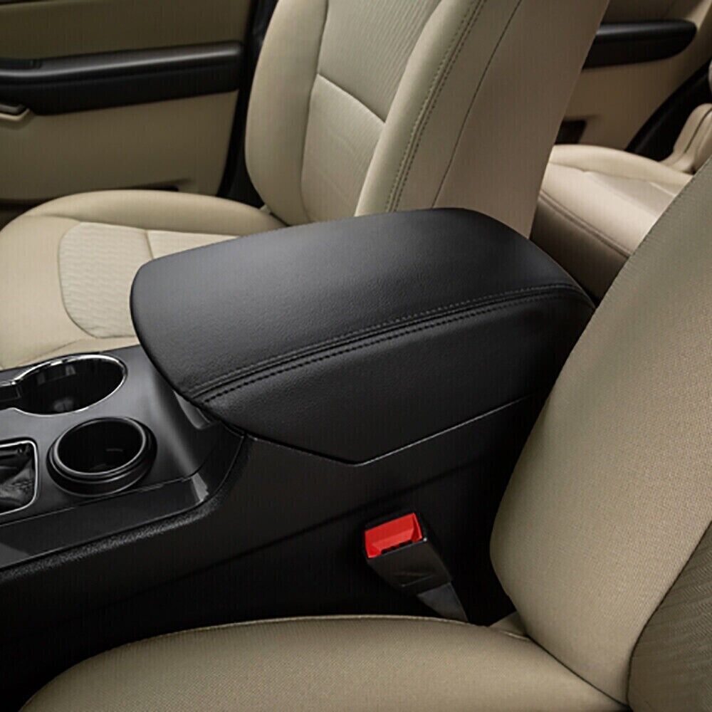 One black leather console cover and armrest protector for 2011-2018 Explorer. n