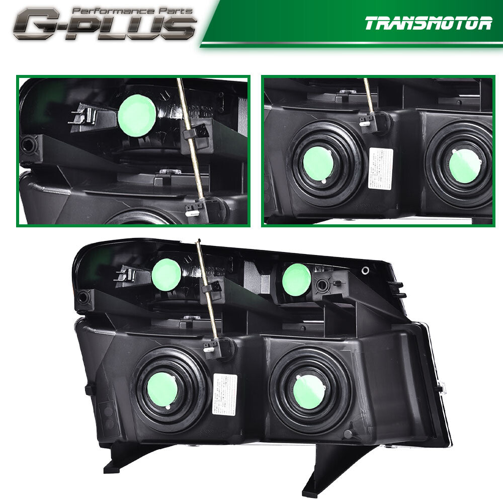 Black Headlights Anti-collision Headlights Fit 2004 - 2012 for GMC for Canyon / for Colorado - v