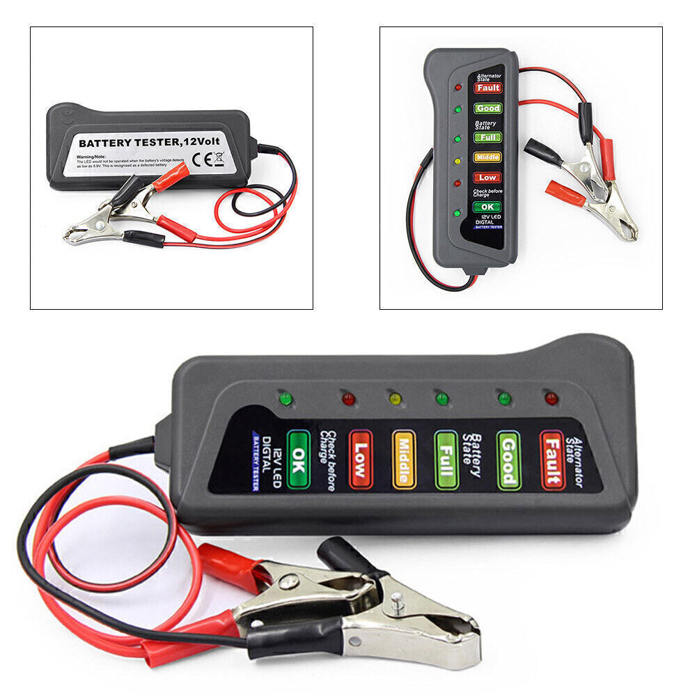 12V Car Battery Condition Tester Digital Alternator Analyzer Diagnostic Tools Q