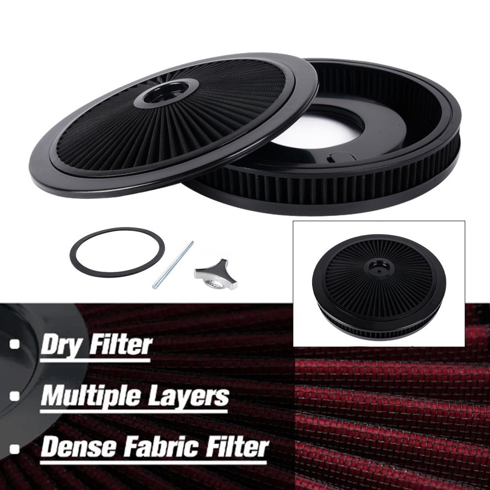 Blackr with Washable Filter, 14 x 2 Inch, Round Shape, Universal Kit Q