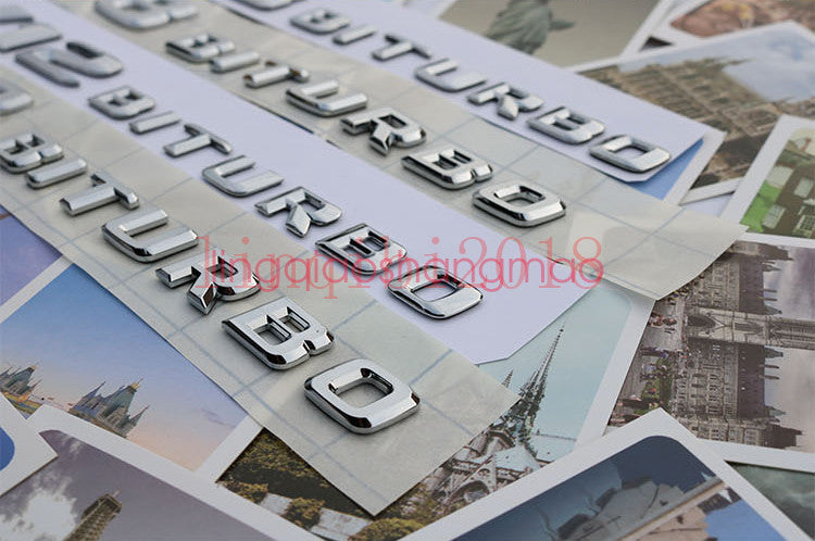 SL 63+ AMG + V8 BITURBO Letter Trunk Embl Badge Sticker for Mercedes-Benz