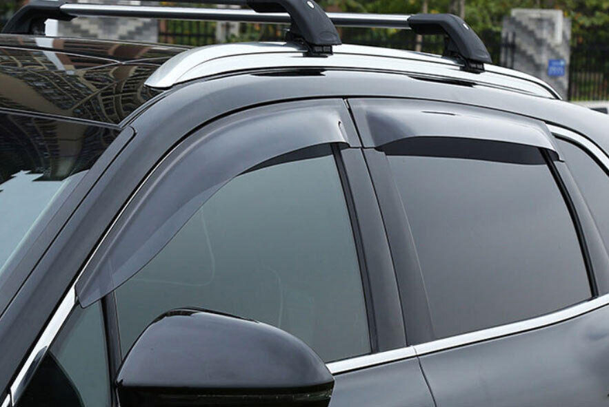 for Lincoln MKX 2016-2018 Side Window Wind Visors Sun Rain Guard Vent Deflectors