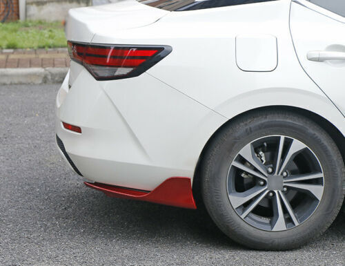 ABS Red Rear Bumper Side Corner Spoiler Trim 2pcs for Nissan Sentra 2020-2023