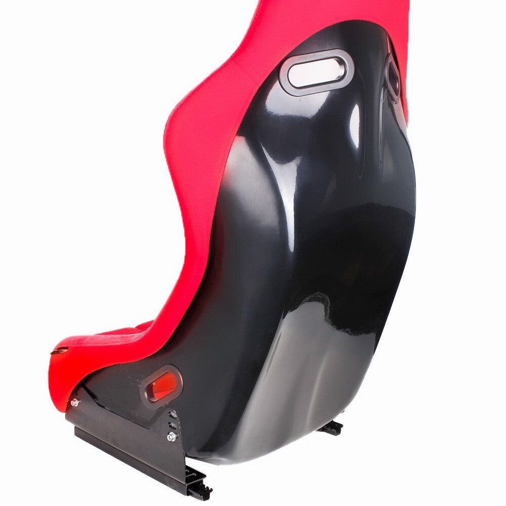 1Pair Red Universal Racing Adjustable Bucket Reclinable Seats Slider Rail