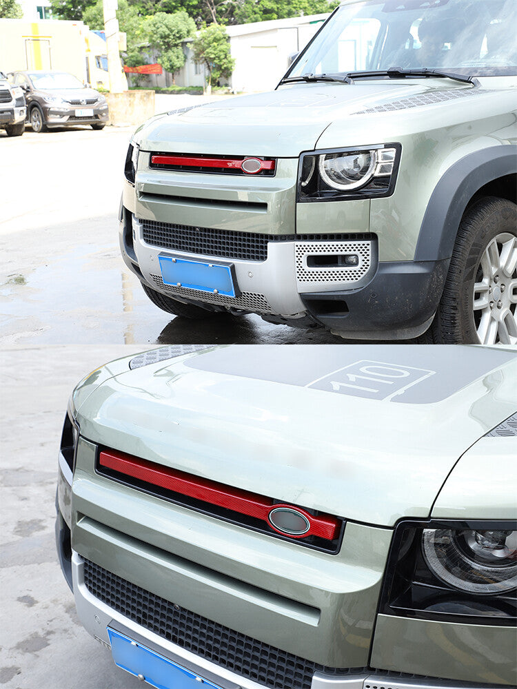 Red Front Center Mesh Grille 1 Piece for Land Rover for Defender 90 110 2020 - 2024