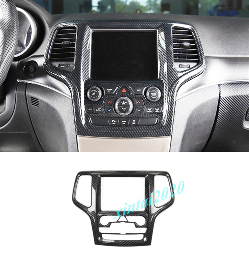 18Pcs for Jeep Grand Cherokee 2014-2015 Carbon Fiber Car Interior Kit Cover Trim