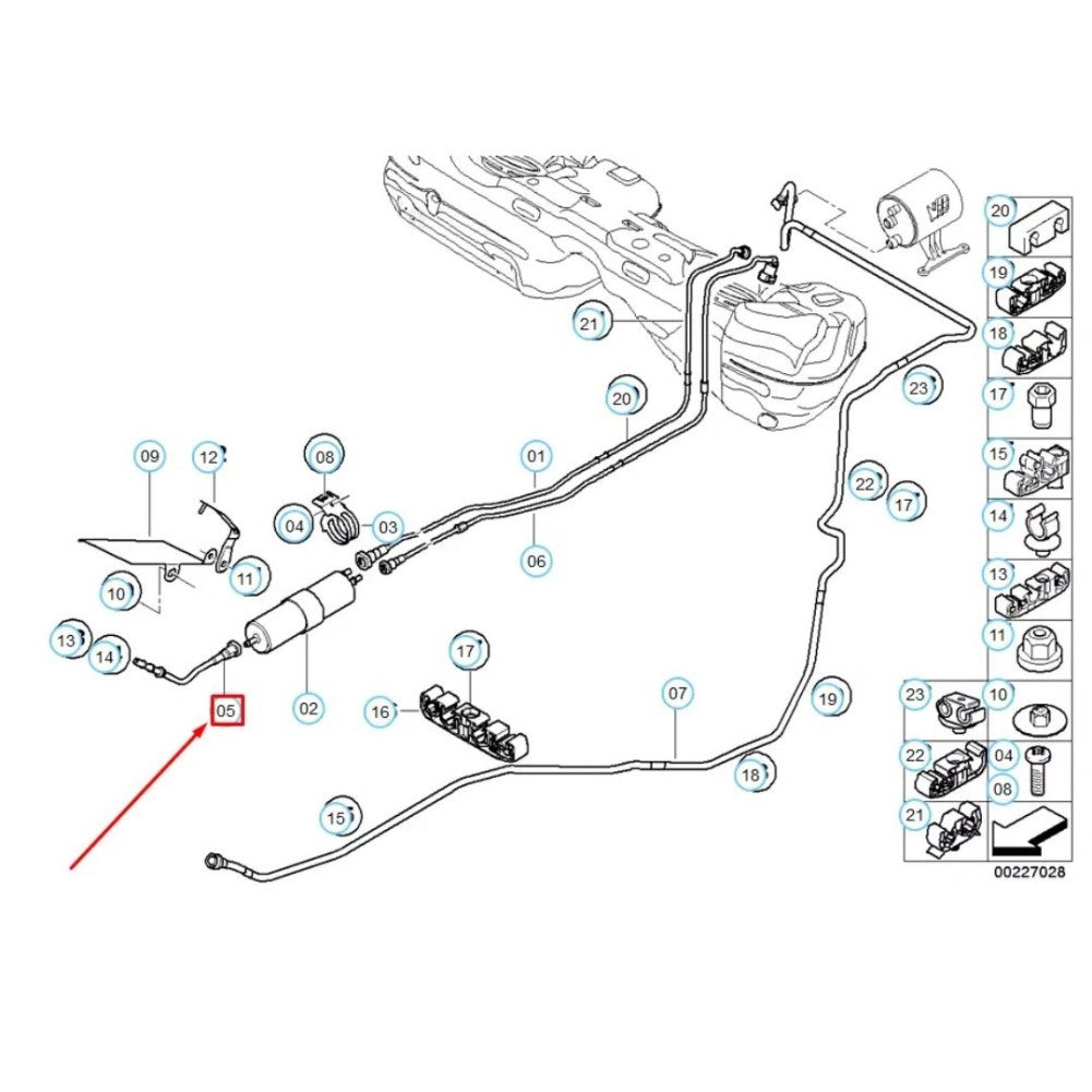 Fuel Feed Line for BMW 1 E87 16127191148 19-22 Q