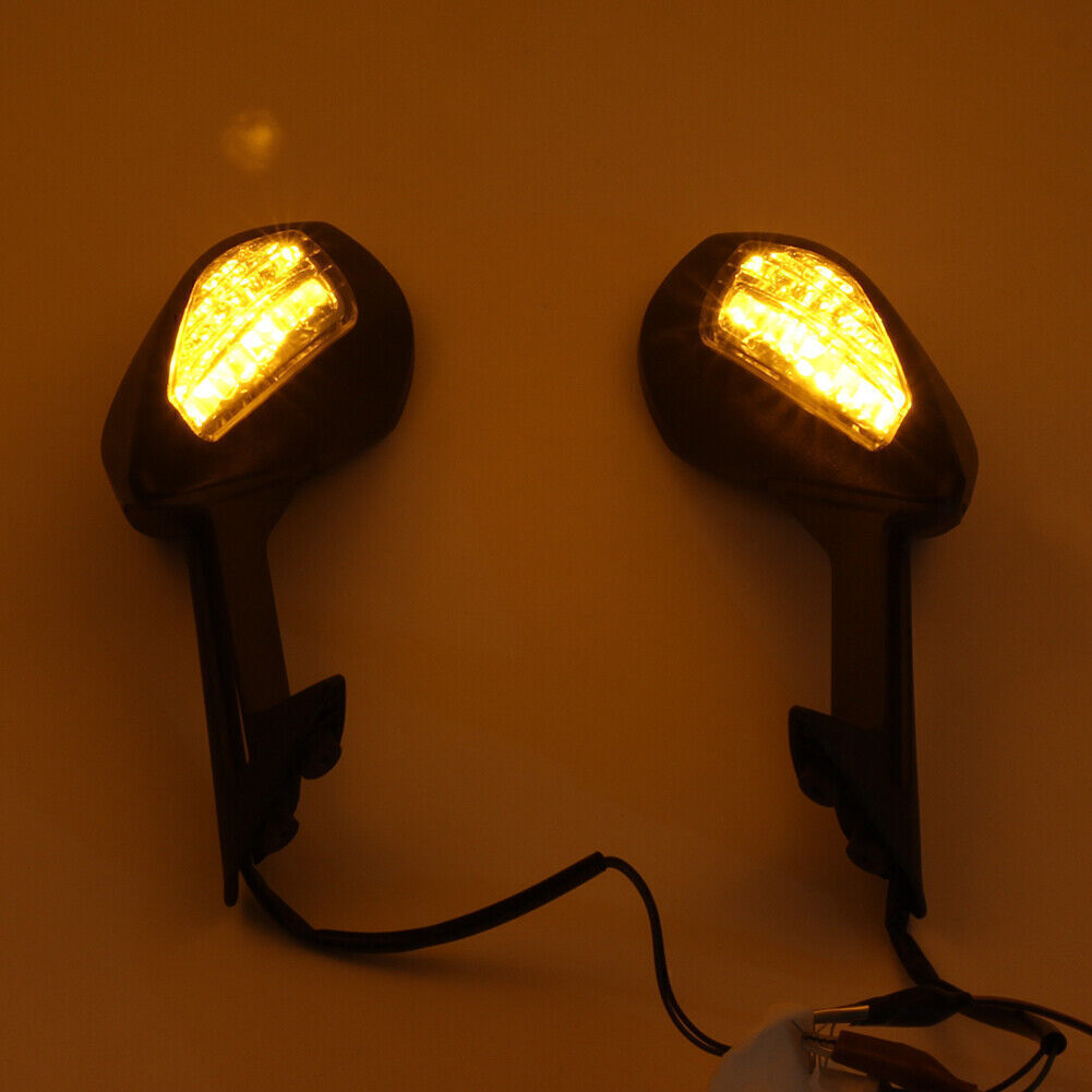 Pair Rear View Mirrors +Turn Signal Light for Ducati 1299 Panigale S 959 2015-16 Q