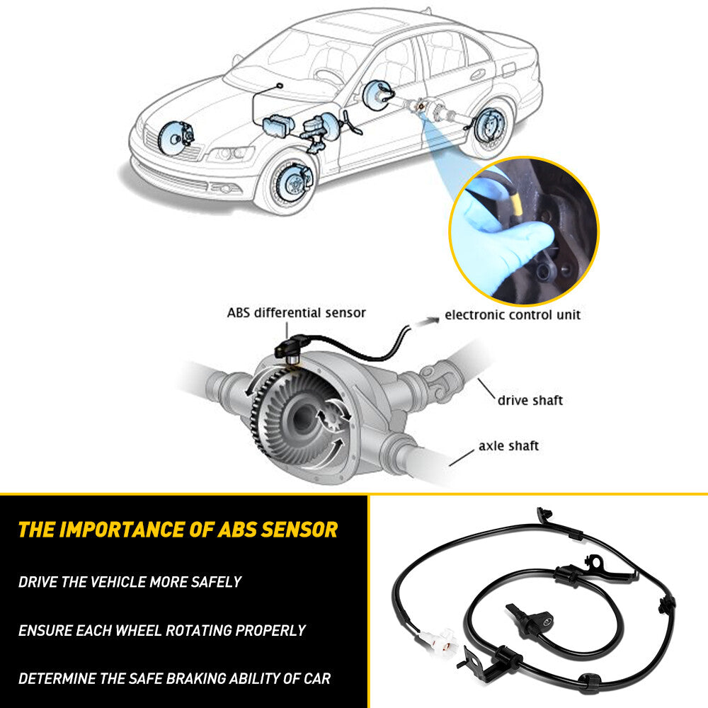 2ABS Wheel Speed Sensor Front Right&Left Fit: for Toyota YARIS 09-11 & for SCION XD 09-14