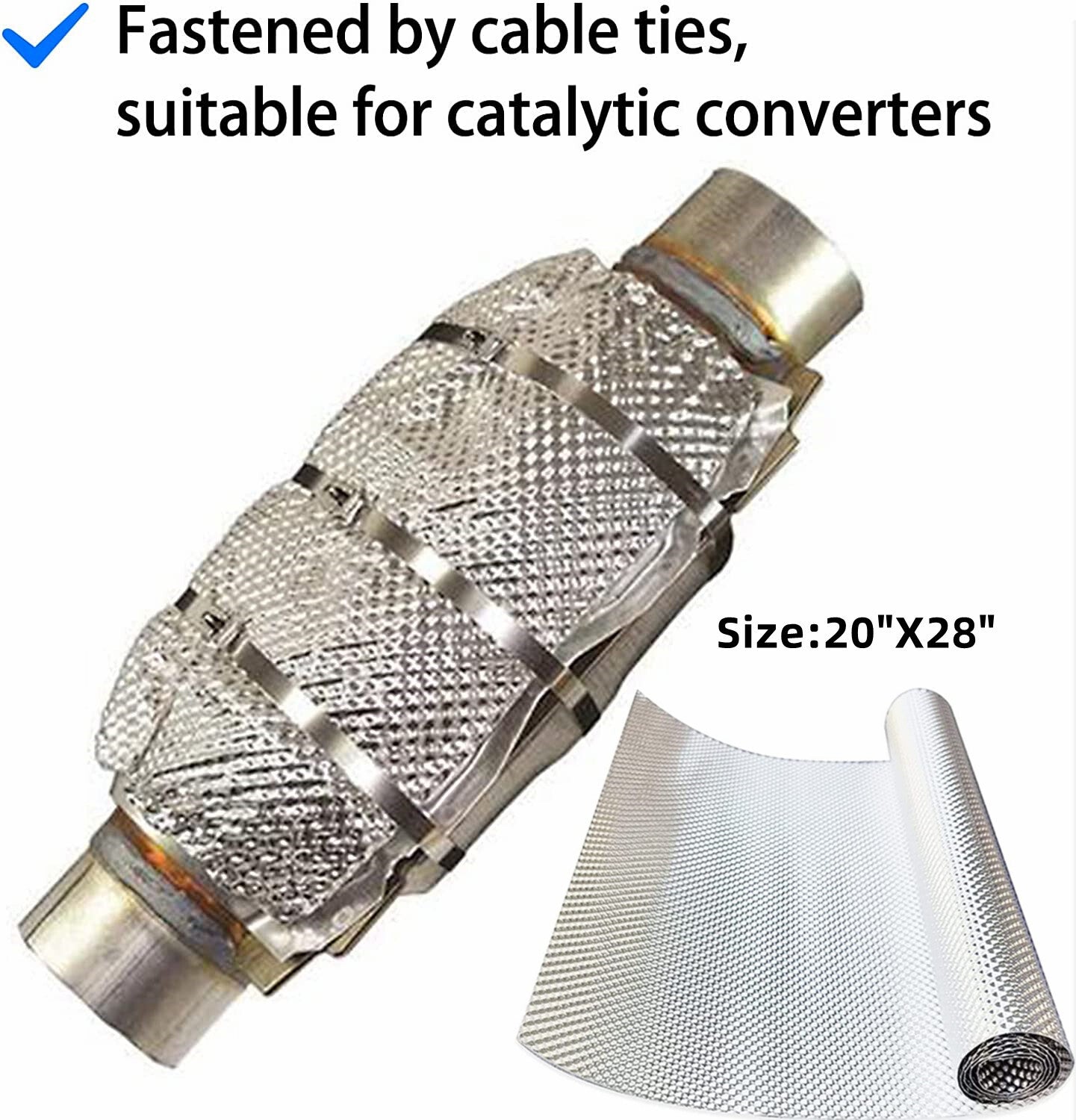 Embossed Heat Insulation Cover, Metal-Resistant, 1800F, Continuous, 20 inches x 28 inches,