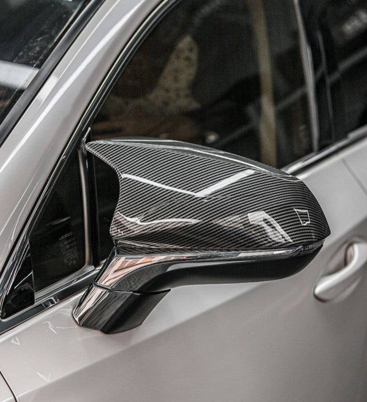 for Lexus NX RX 2015-24 Carbon Fiber Side Ox Horn Rearview Mirror Cover Cap Trim