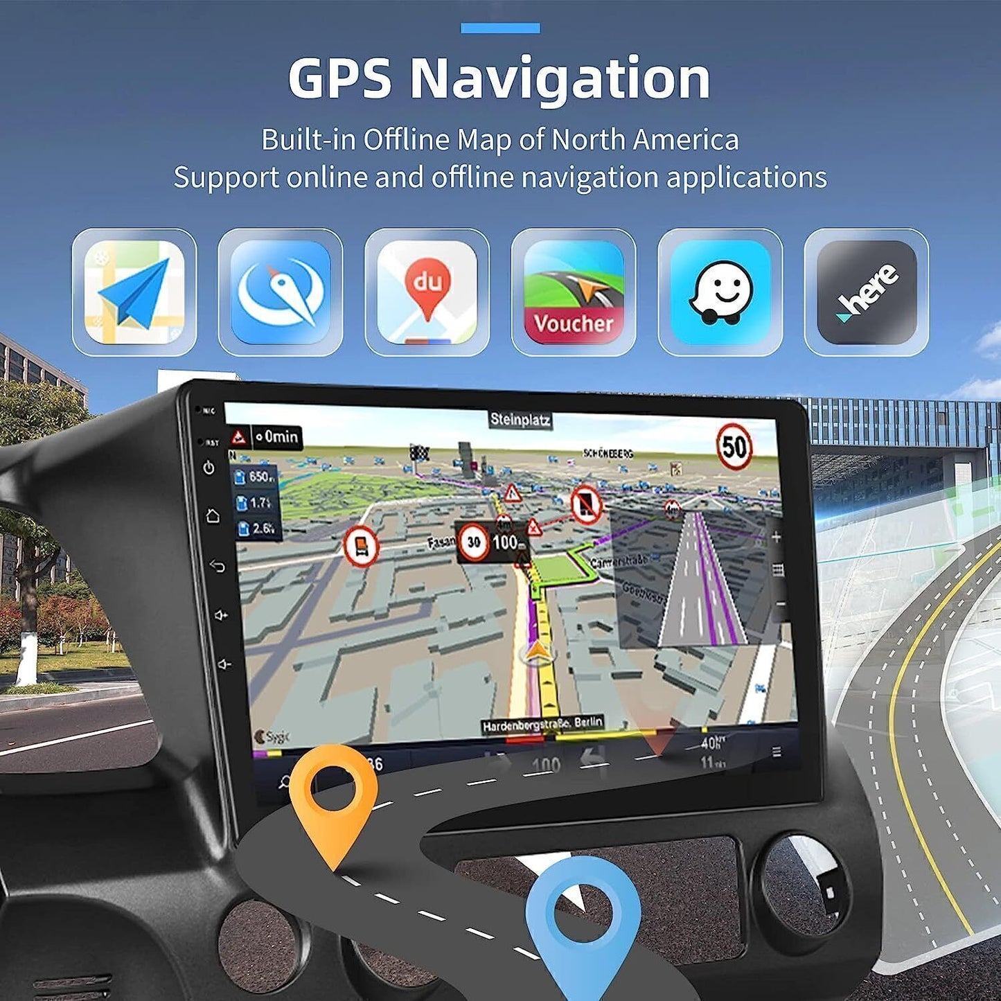 Apple CarPlay Android 12 Car Stereo Radio GPS WiFi for Honda for Civic 2006-2011 SY