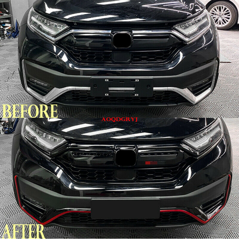 for Honda CR-V CRV 2020-2022 Glossy Black Front Grill Upper Moulding Cover Trim