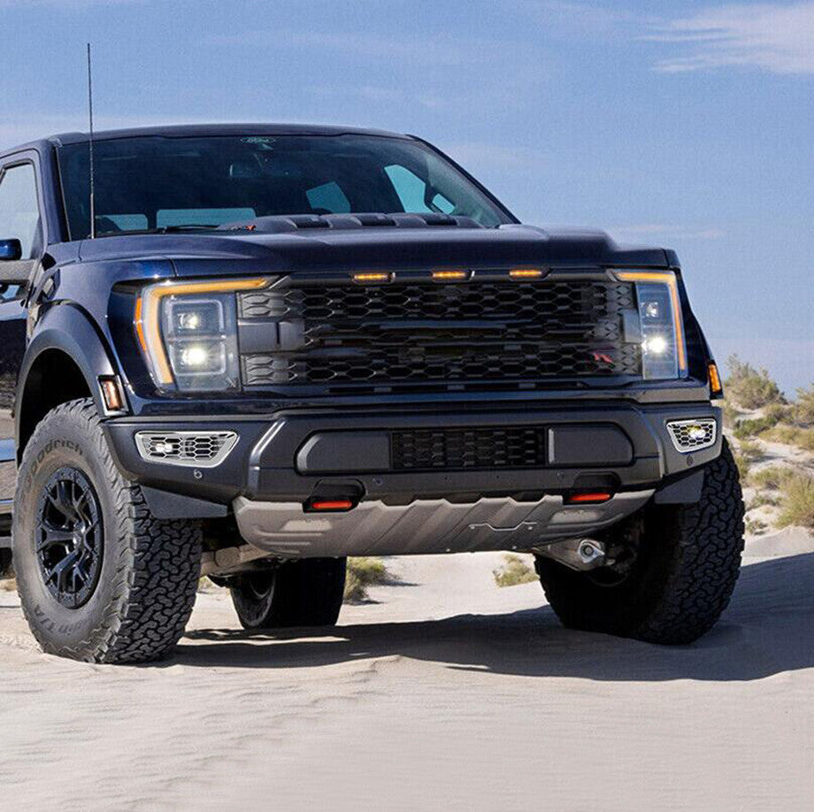 For 2021-2023 F150 ABS Chrome Front Fog Light Trim Cover Panel v