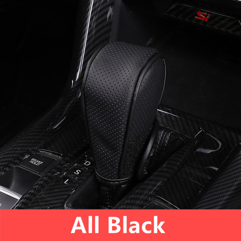 Car Gear Shift Cover Real Leather Cover Car Accessories Shifter Interior Trim