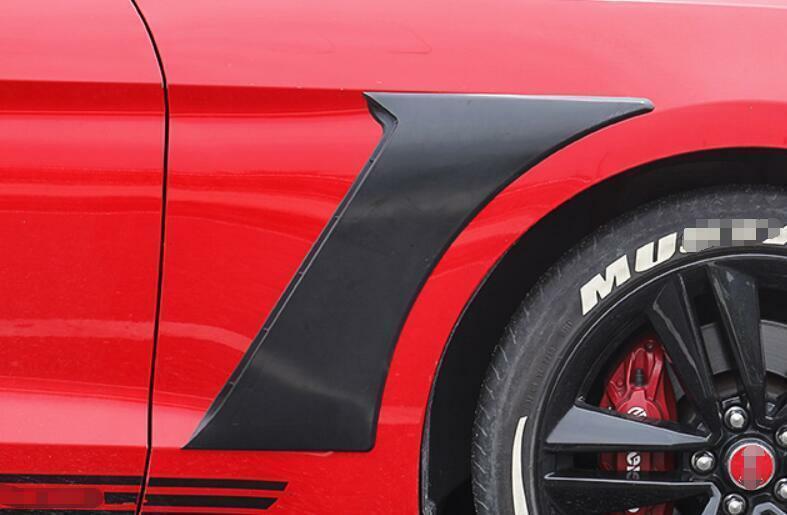 for Ford for Mustang 2015-2022 ST Matt Black Front Vent Fender Flank Cover Trim 2PCS