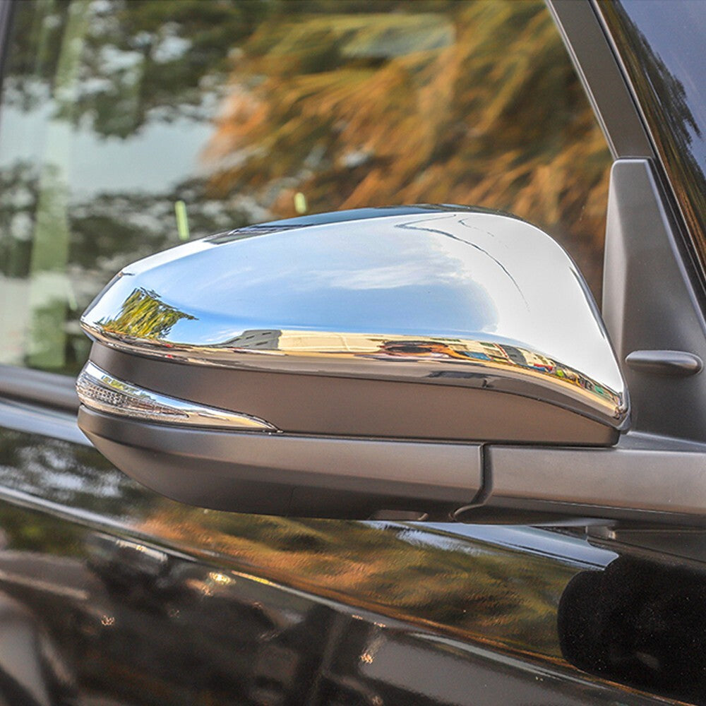 10Pcs Chrome Side Mirror + for Smart Door Handle Cover Trim for Toyota 4Runner 17-23