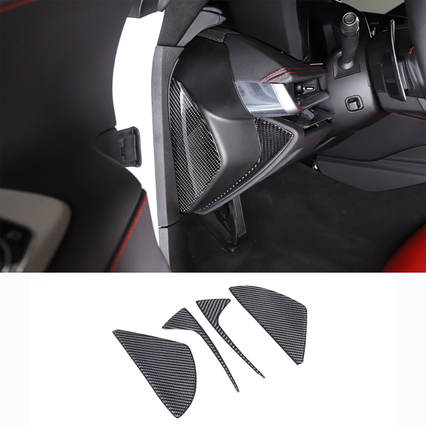 Front and Rear Window Triangle Glass Panel Trim Covers for Subaru Crosstrek 2023-24- v