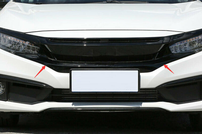 for Honda for Civic Sedan 2019-2021 Black Front Lower Mesh Grille Grill Strip Trim
