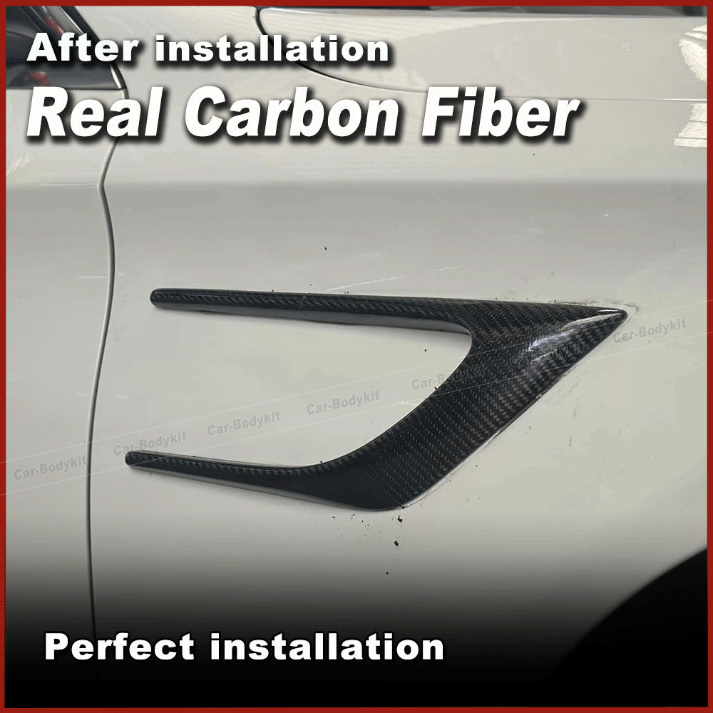 REAL Carbon Front Side Fender Fin Vents for Mercedes-Benz C205 C63 AMG 2015-2021