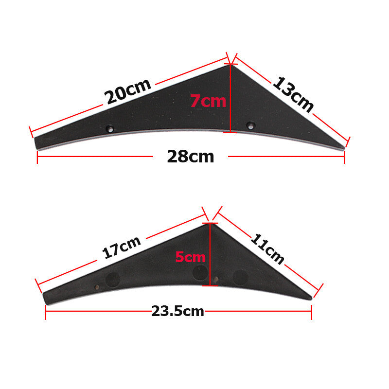 US Front Bumper Lip Diffuser Splitter Fins Body Spoiler Canard Valence Q